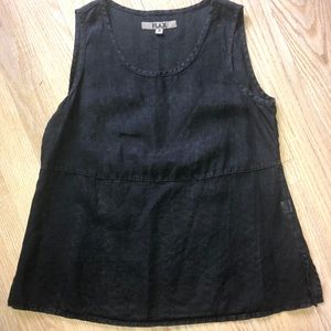 Black flax tank top